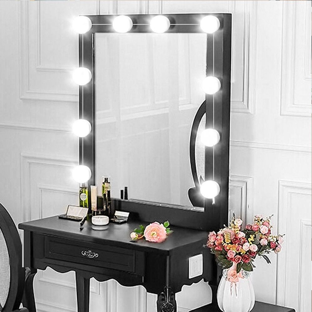 10-Bulb Wall LED Mirror Fill Light Makeup Bulb Light String for Daily view 4