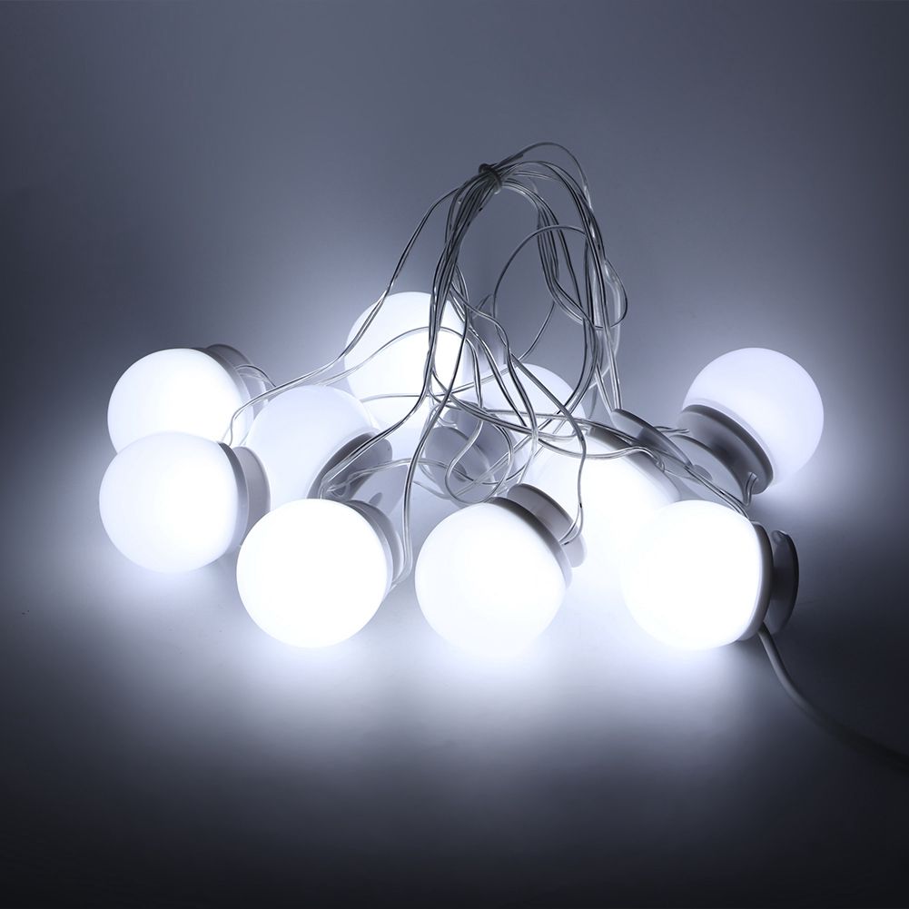 10-Bulb Wall LED Mirror Fill Light Makeup Bulb Light String for Daily view 5