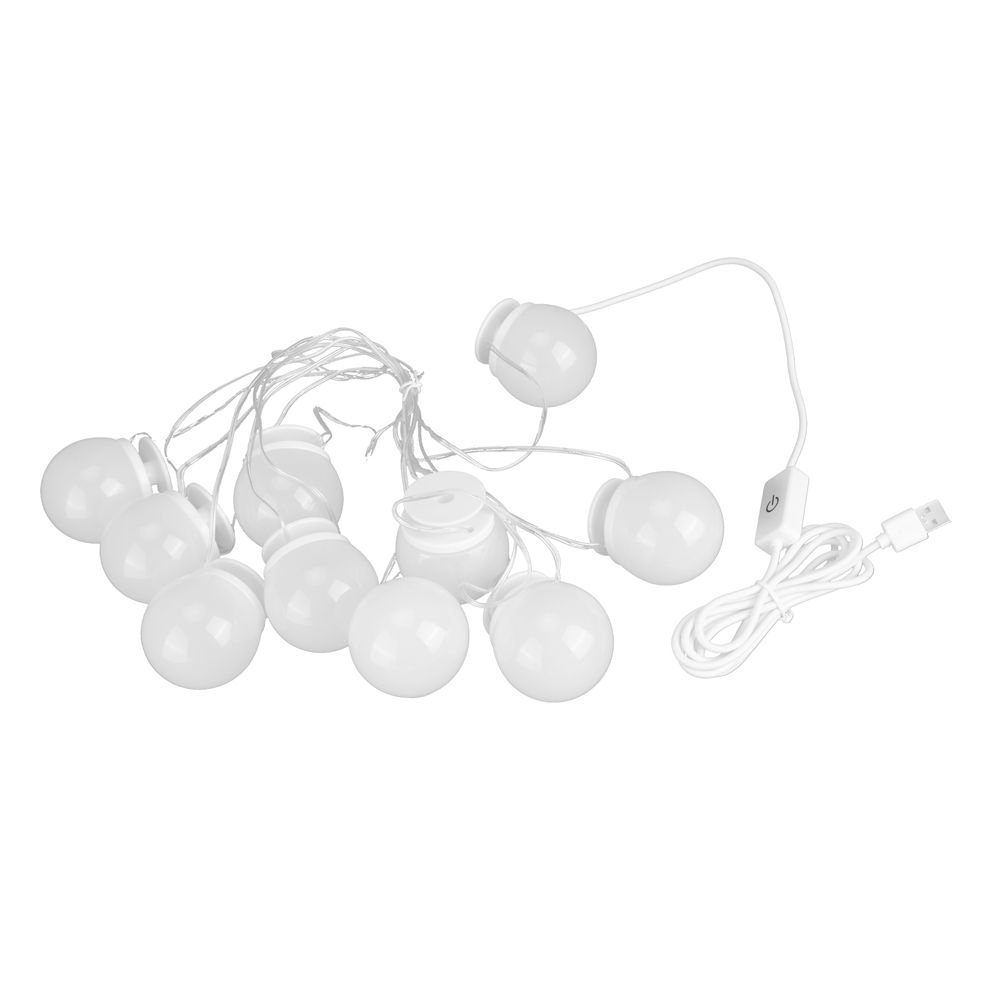10-Bulb Wall LED Mirror Fill Light Makeup Bulb Light String for Daily view 6