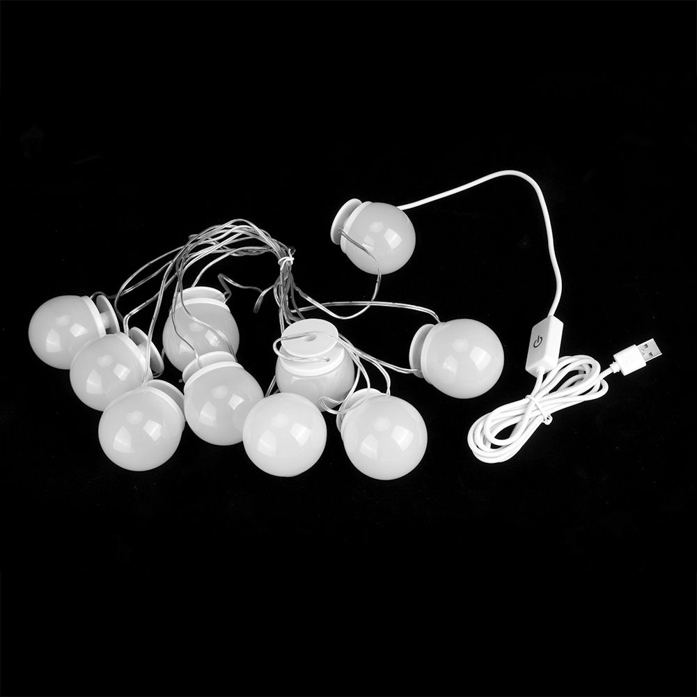 10-Bulb Wall LED Mirror Fill Light Makeup Bulb Light String for Daily view 7