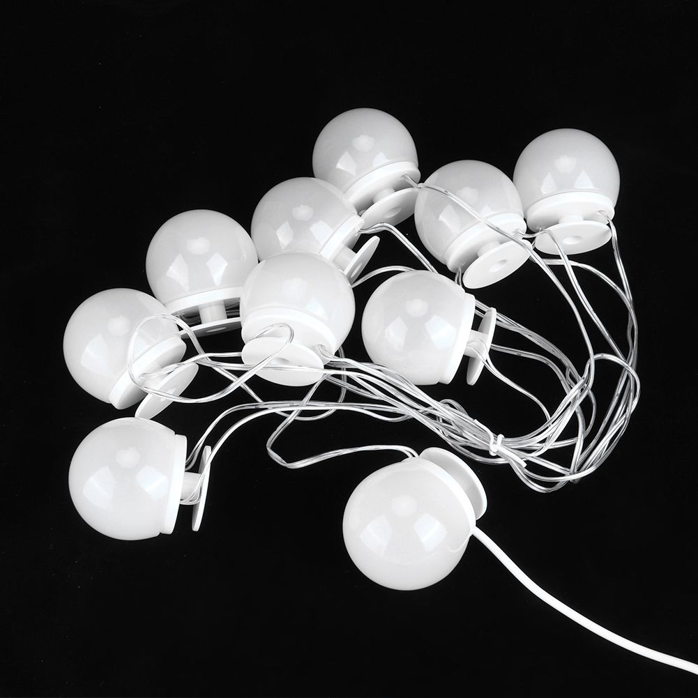 10-Bulb Wall LED Mirror Fill Light Makeup Bulb Light String for Daily view 9