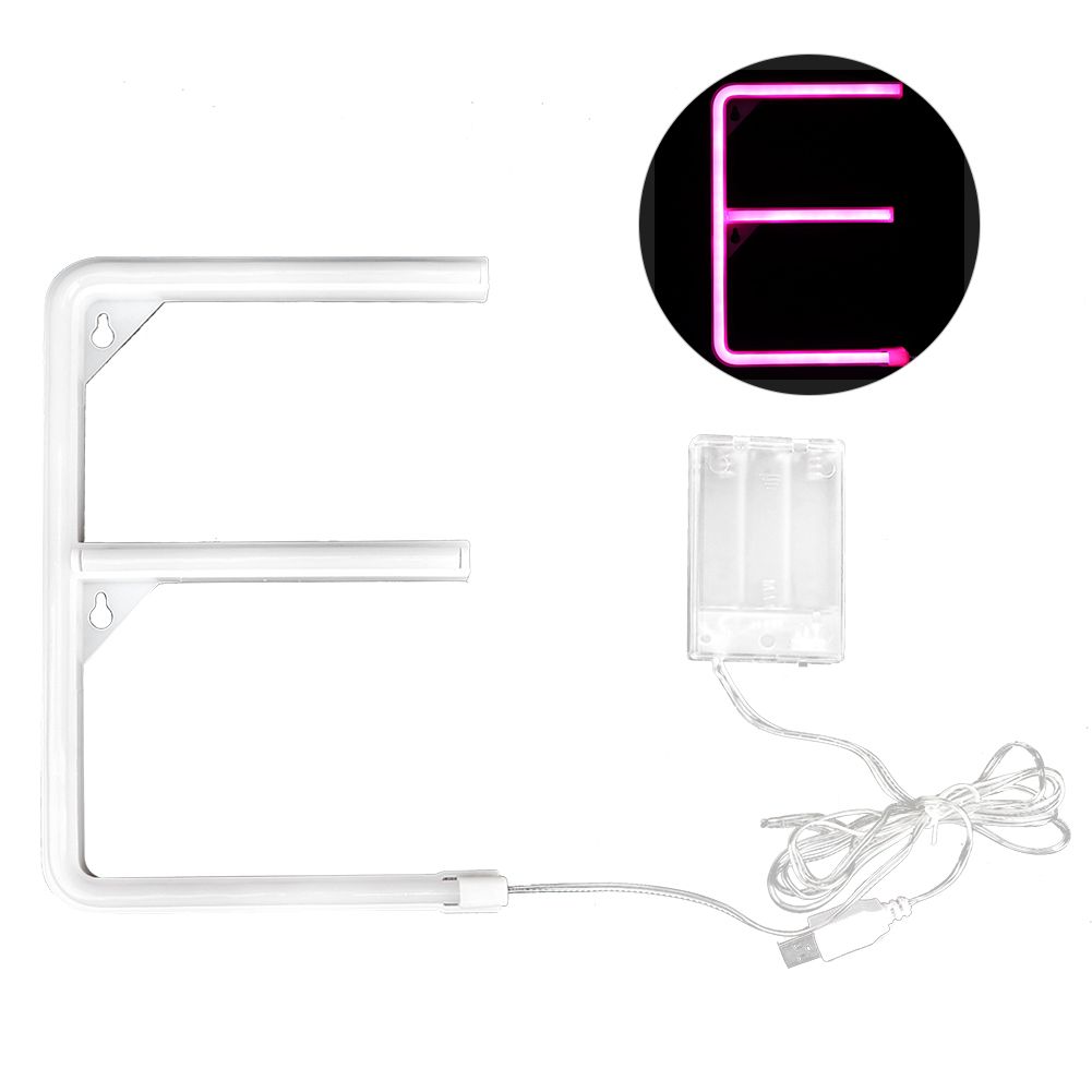 Stylish Unique E Shape LED Letter Light Decorative Light for Wedding Party view 2