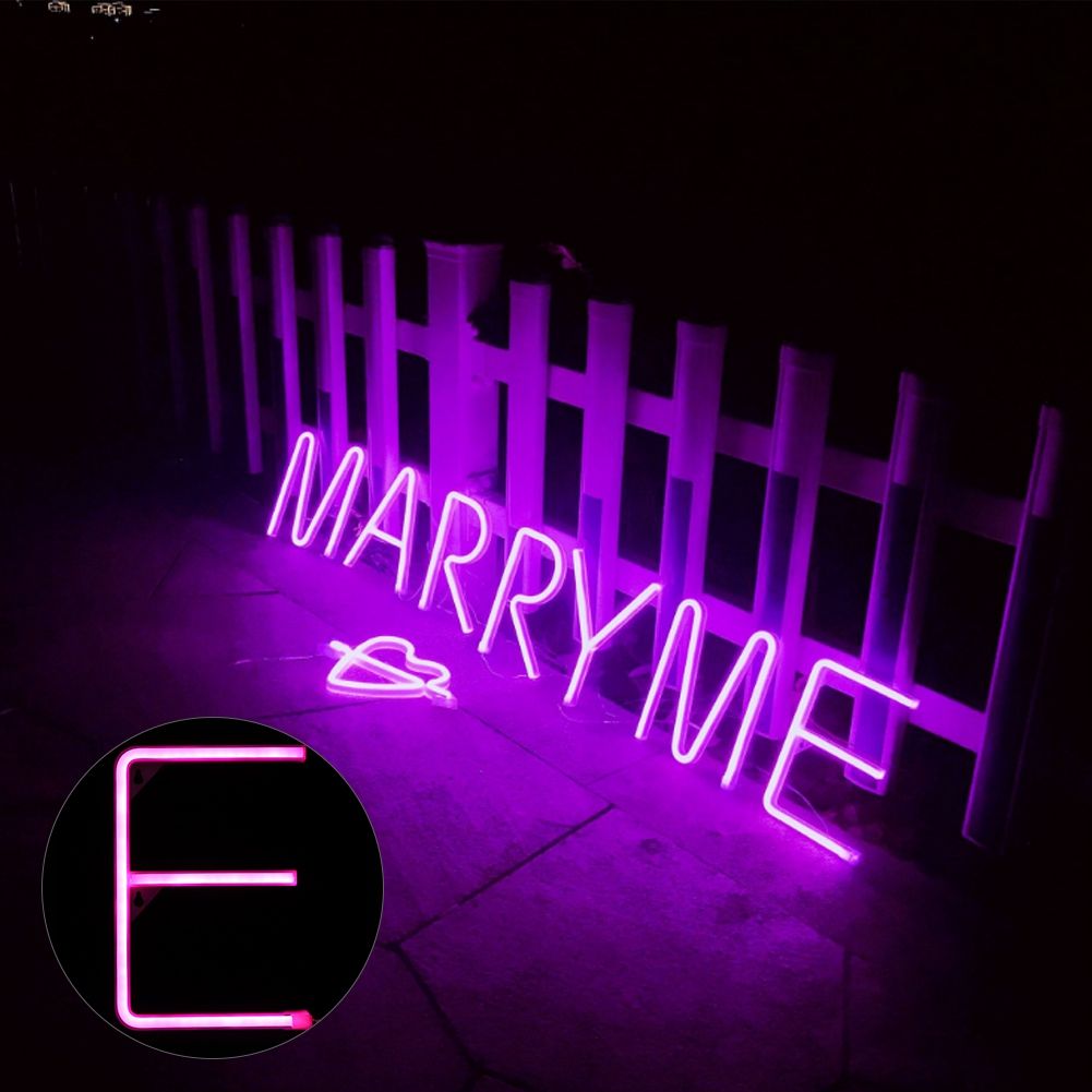 Stylish Unique E Shape LED Letter Light Decorative Light for Wedding Party view 4