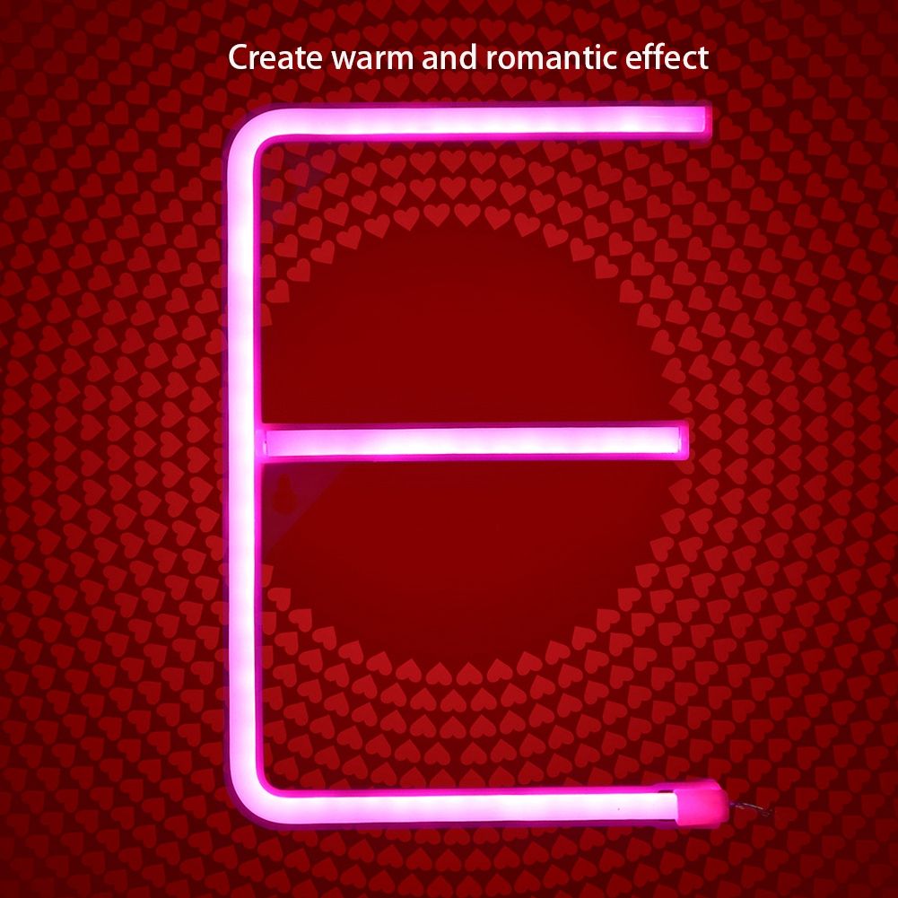 Stylish Unique E Shape LED Letter Light Decorative Light for Wedding Party view 12
