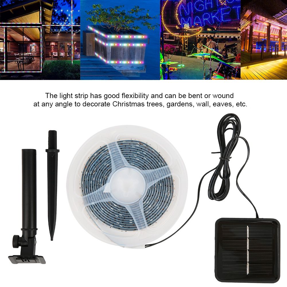 3meter 90LED Solar Power Waterproof Flexible Light Stripe for Christmas Tree view 9