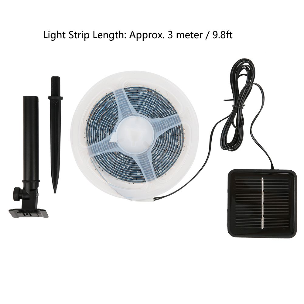 3meter 90LED Solar Power Waterproof Flexible Light Stripe for Christmas Tree view 12