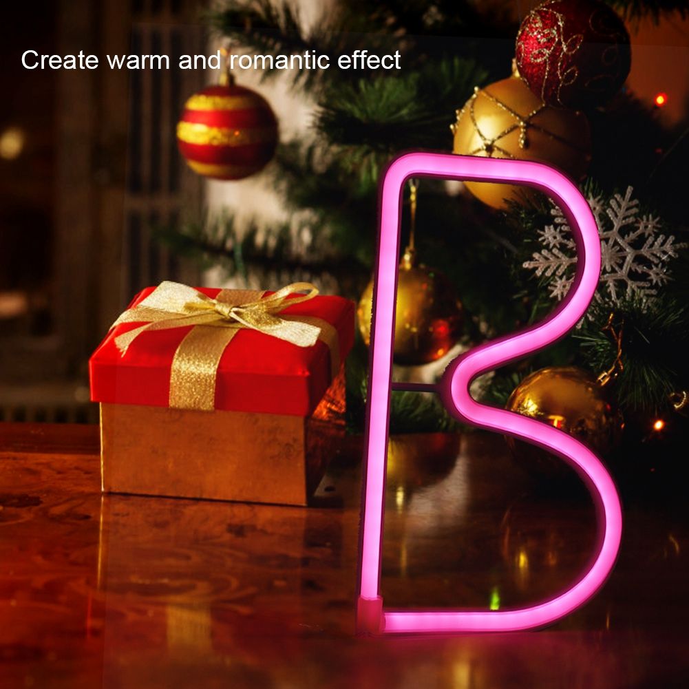 Unique English Letter B Shape LED Decorative Light for Wedding Party Home view 8