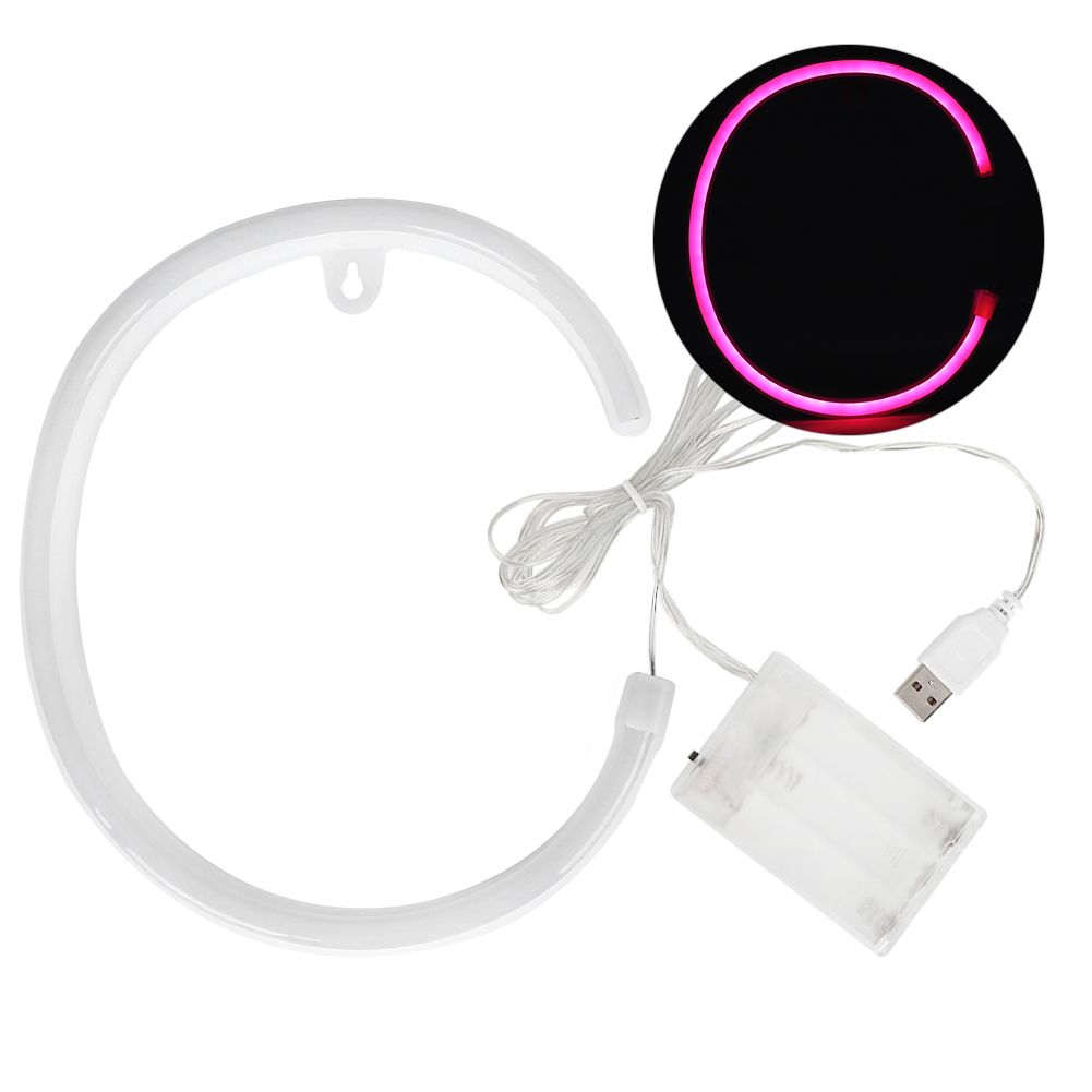 Unique Alphabet C shaped LED Light Night Light for Home Wedding Party view 2