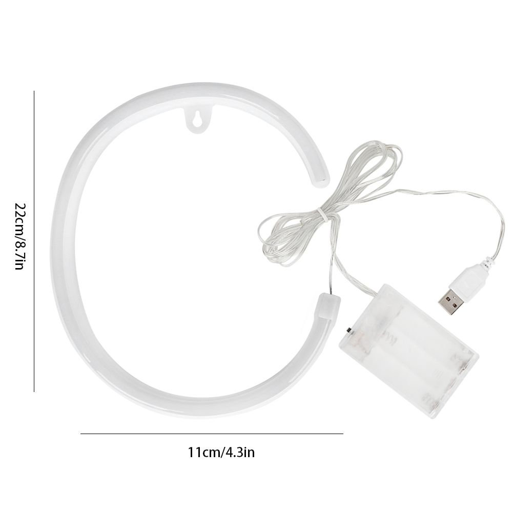 Unique Alphabet C shaped LED Light Night Light for Home Wedding Party view 8