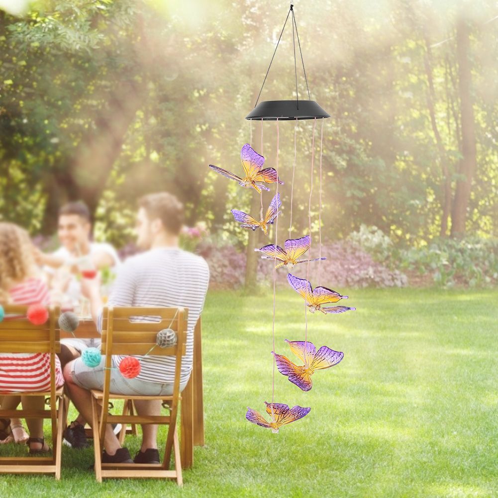 Waterproof Hanging LED Solar Windchime Light for Indoor Outdoor Garden view 3