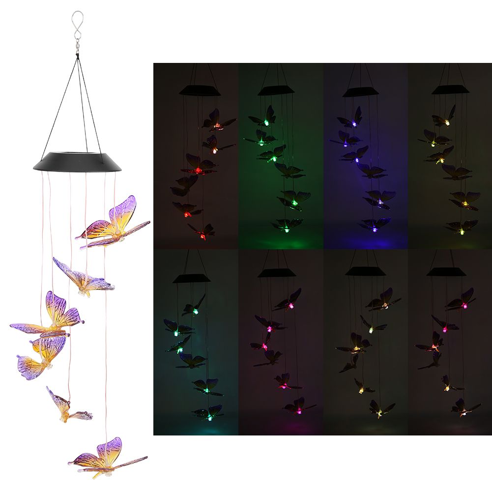 Waterproof Hanging LED Solar Windchime Light for Indoor Outdoor Garden view 7