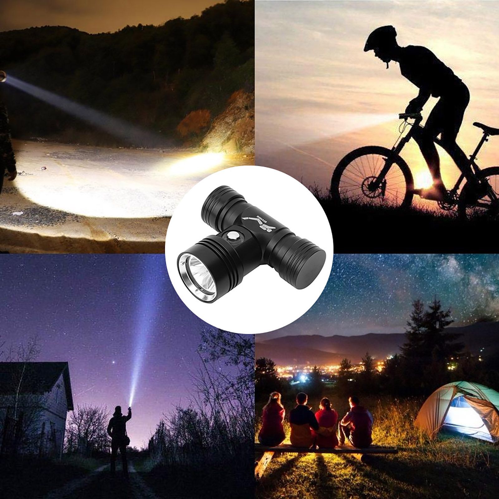 Waterproof LED Diving Headlamp Underwater High Brightness Head Light for Land view 8