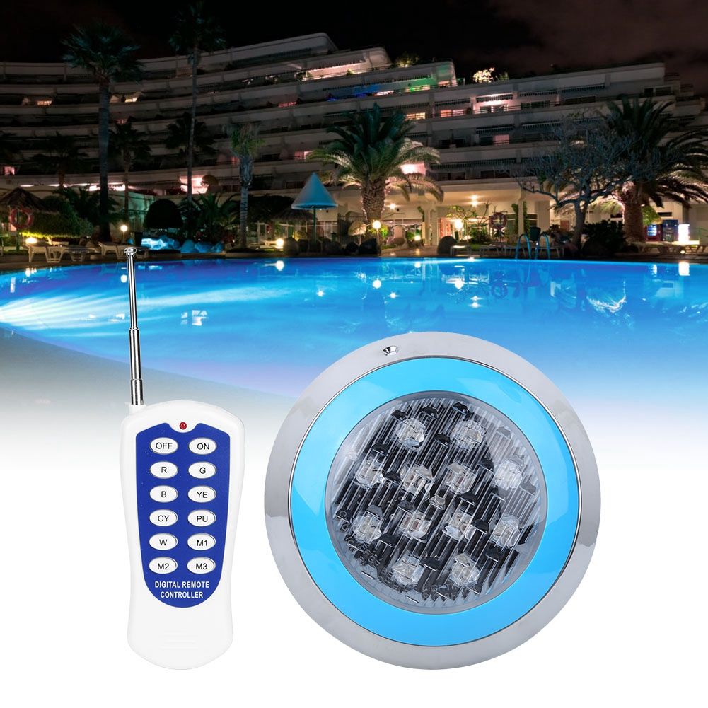 12LED 12W AC12V Swimming Pool Wall Light Remote Control IP68 Underwater Lights view 10