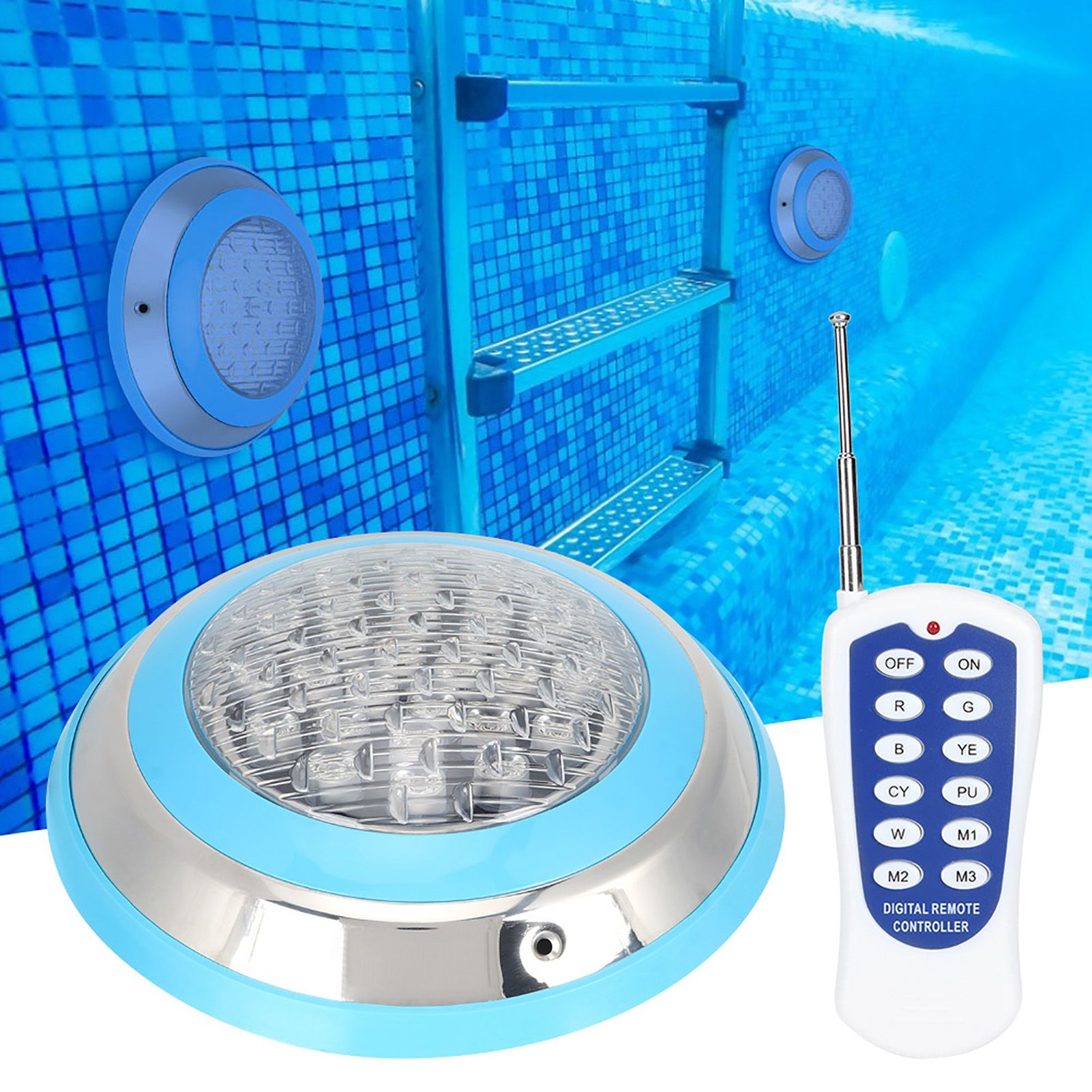 24W AC 12V 24LED Underwater Light Remote Control Waterproof Swimming Pool Lighting view 6