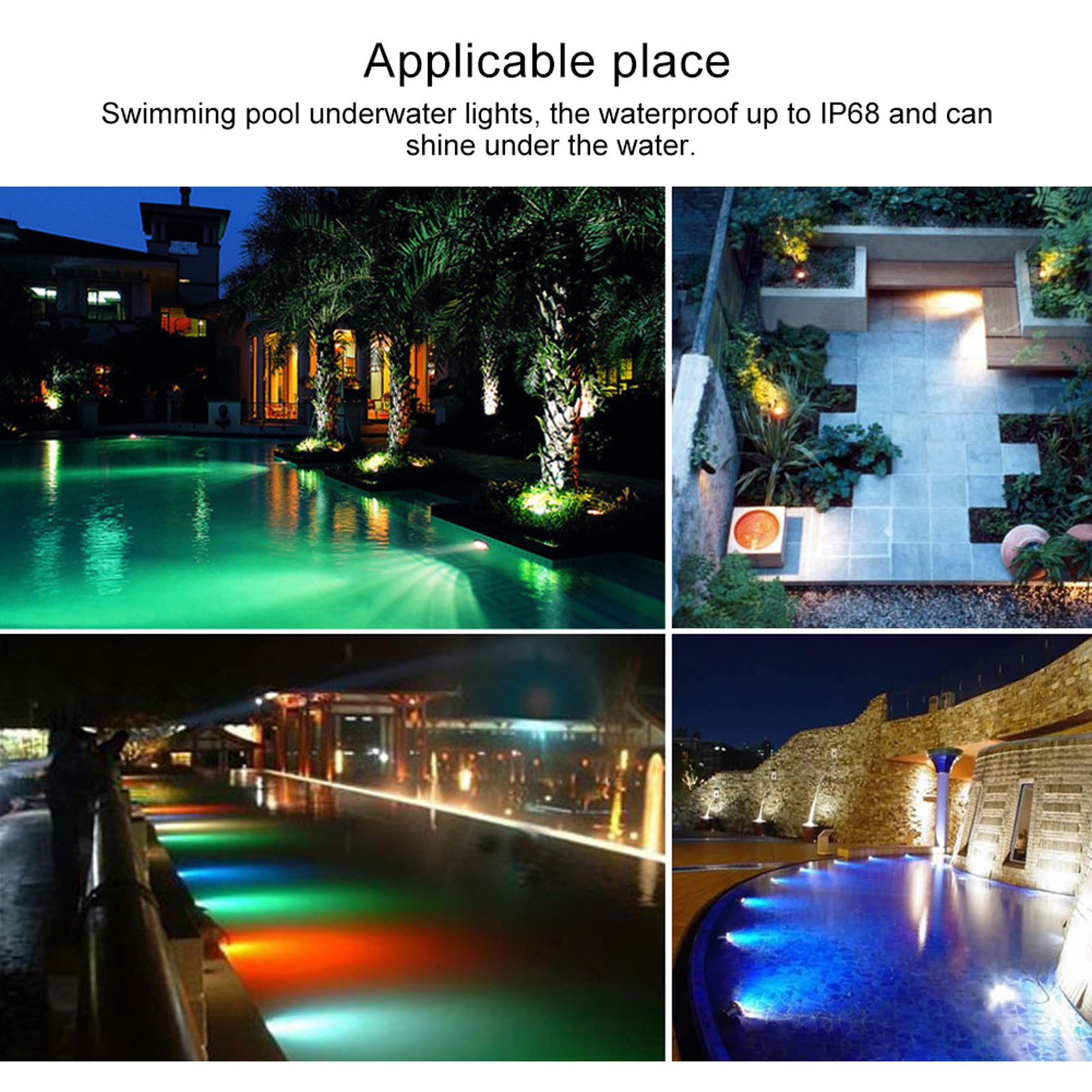 45W 460LED Swimming Pool Wall Light Lamp IP68 Waterproof Underwater Light AC 12V view 11