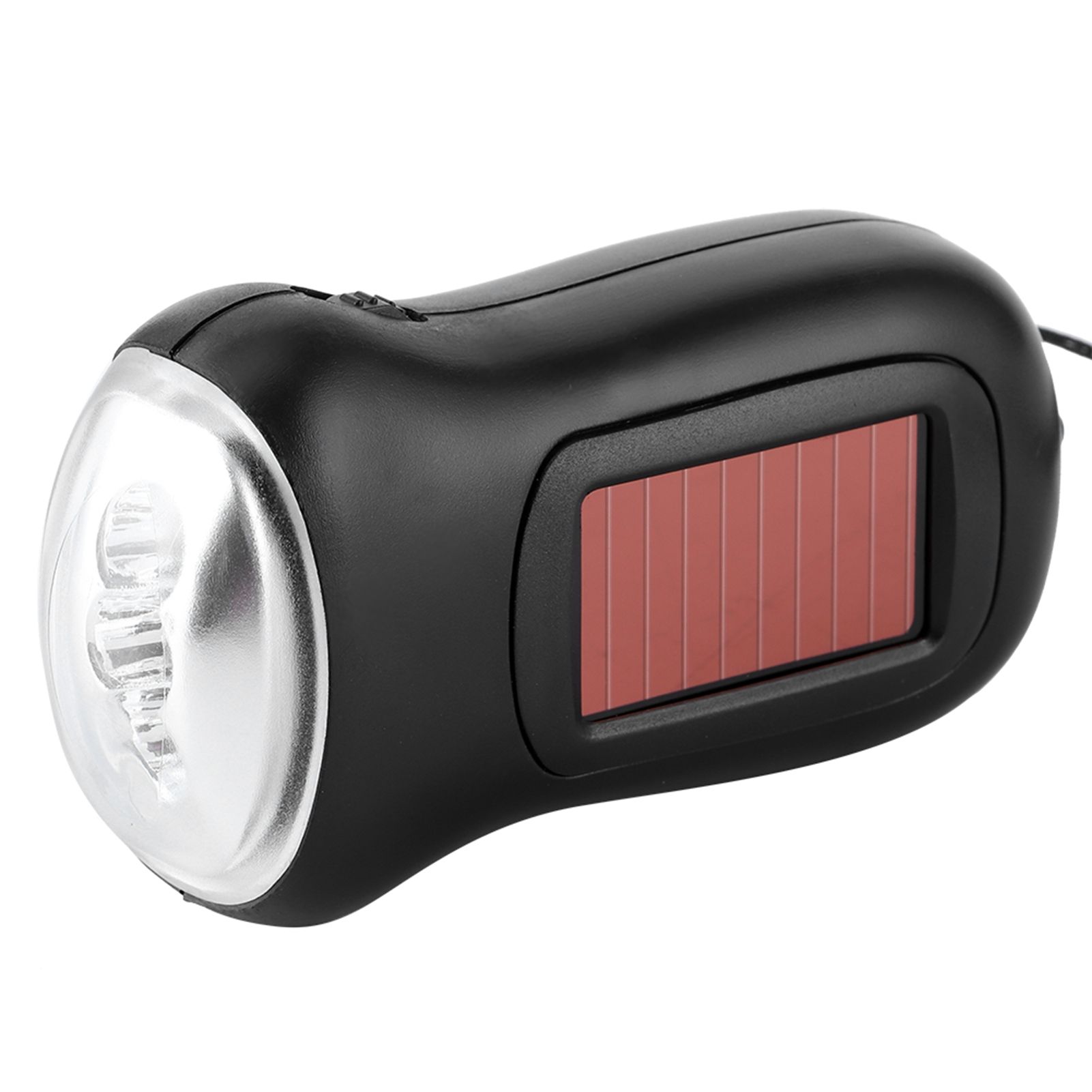 Hand Crank Solar Powered Rechargeable Flashlight LED Emergency Dynamo Torch