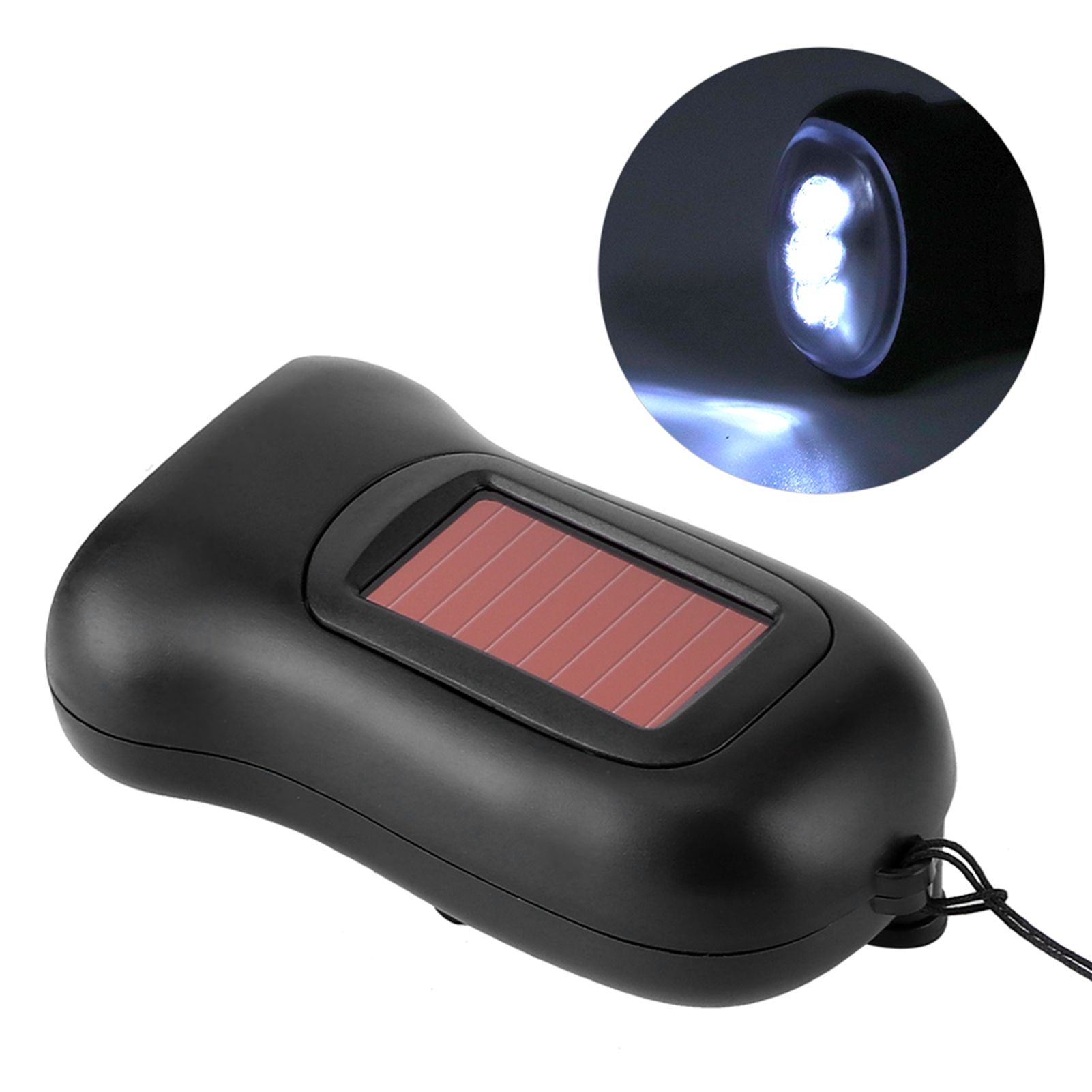 Hand Crank Solar Powered Rechargeable Flashlight LED Emergency Dynamo Torch view 8