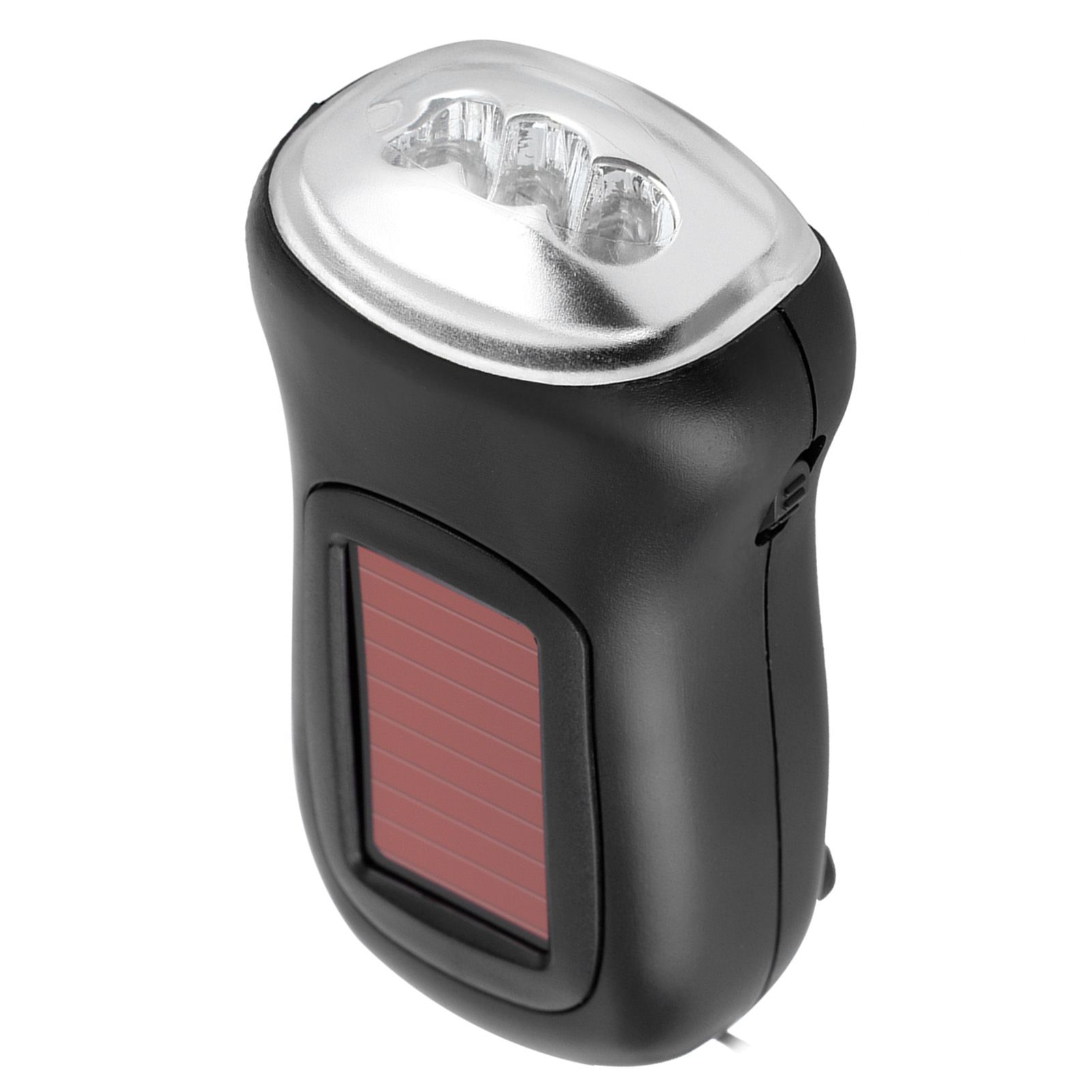 Hand Crank Solar Powered Rechargeable Flashlight LED Emergency Dynamo Torch view 11