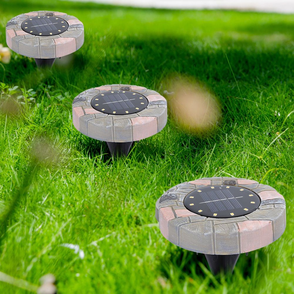 12LED Solar Lawn Light Waterproof Ground Spike Buried Lamp for Garden Pathway view 4