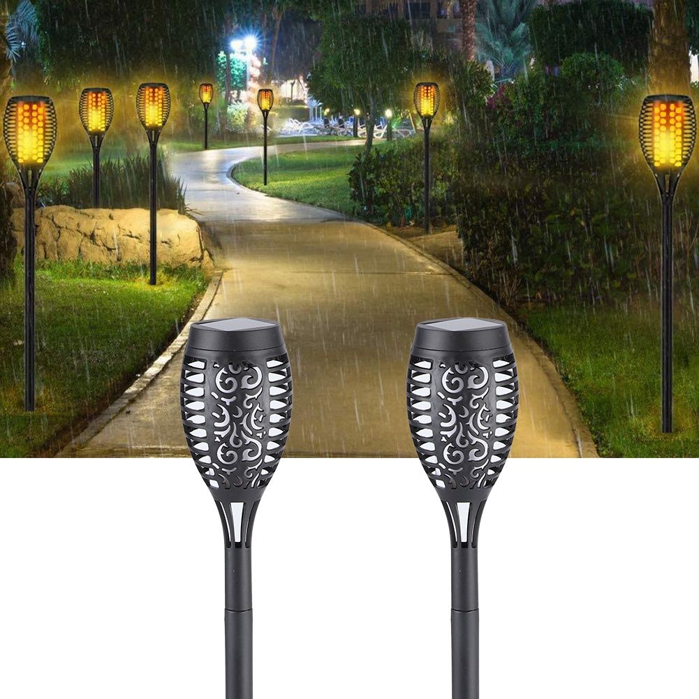 Outdoor LED Solar Flame Lamp Waterproof Torch Light for Garden Yard Lawn view 5