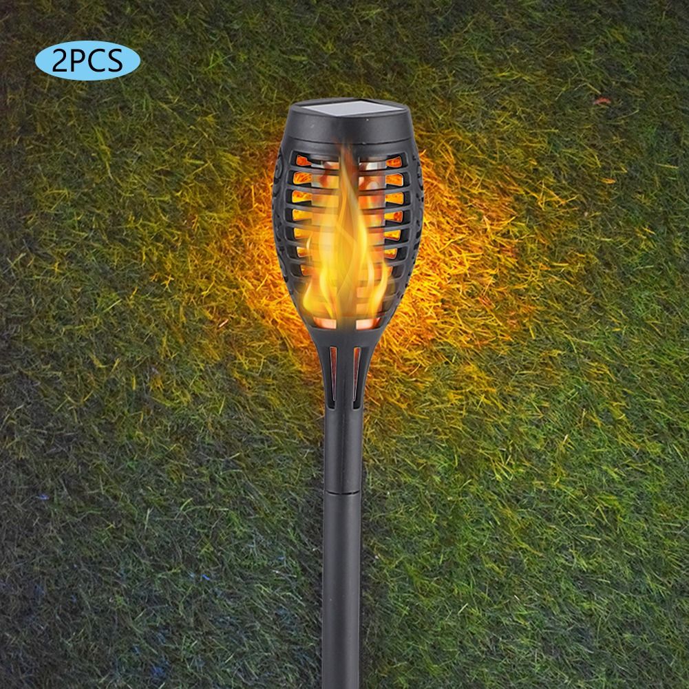 Outdoor LED Solar Flame Lamp Waterproof Torch Light for Garden Yard Lawn view 6