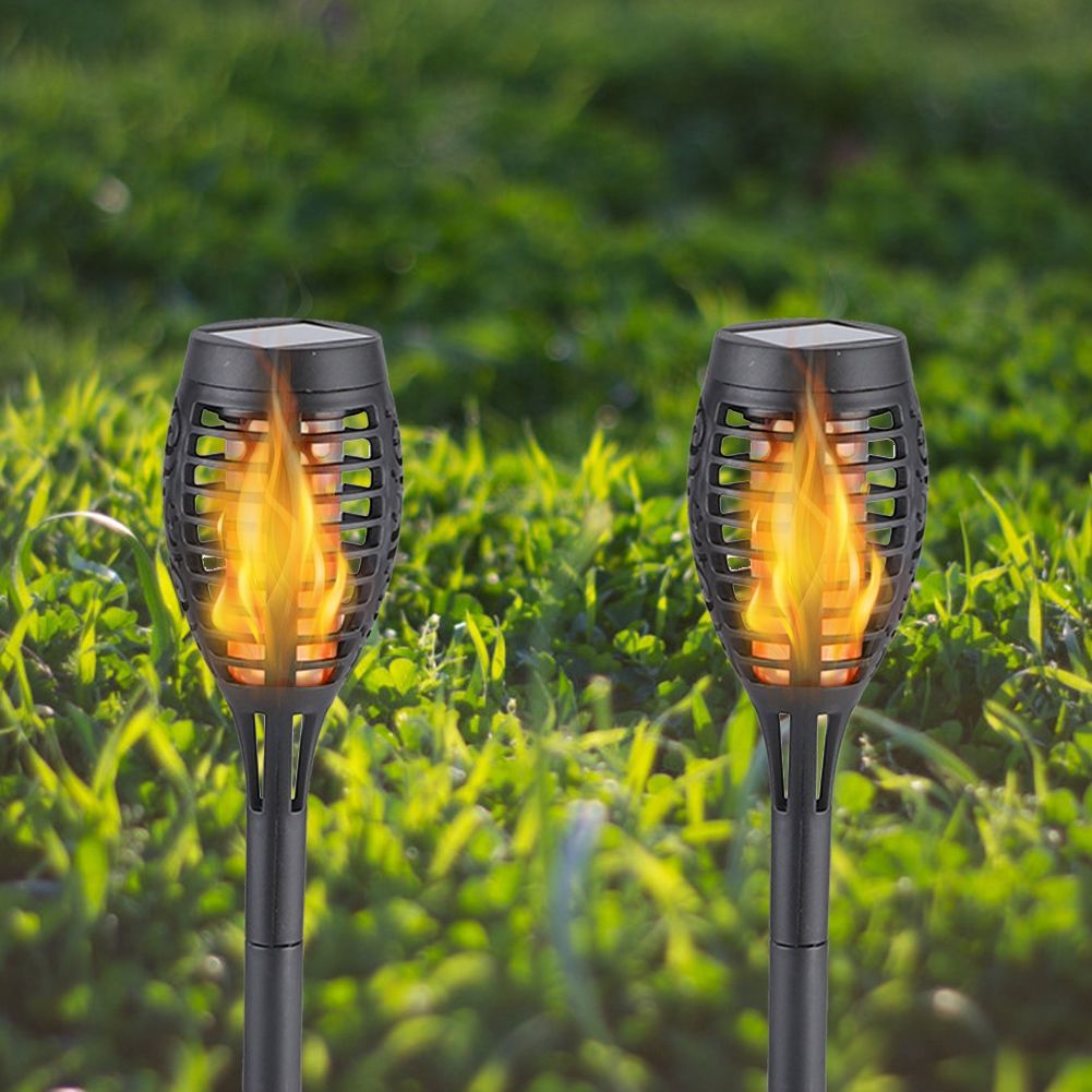 Outdoor LED Solar Flame Lamp Waterproof Torch Light for Garden Yard Lawn view 7