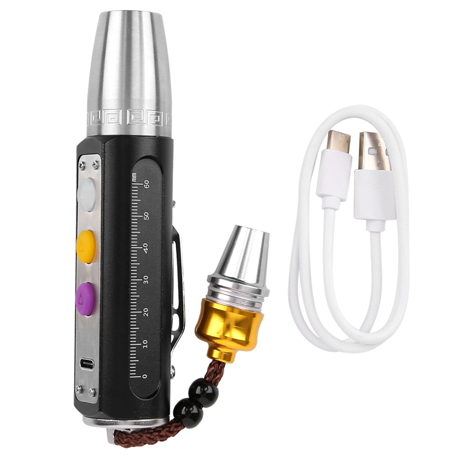 Portable 3 LEDs Expert Jades Flashlight Torch USB Rechargeable Jewelry Gems view 2