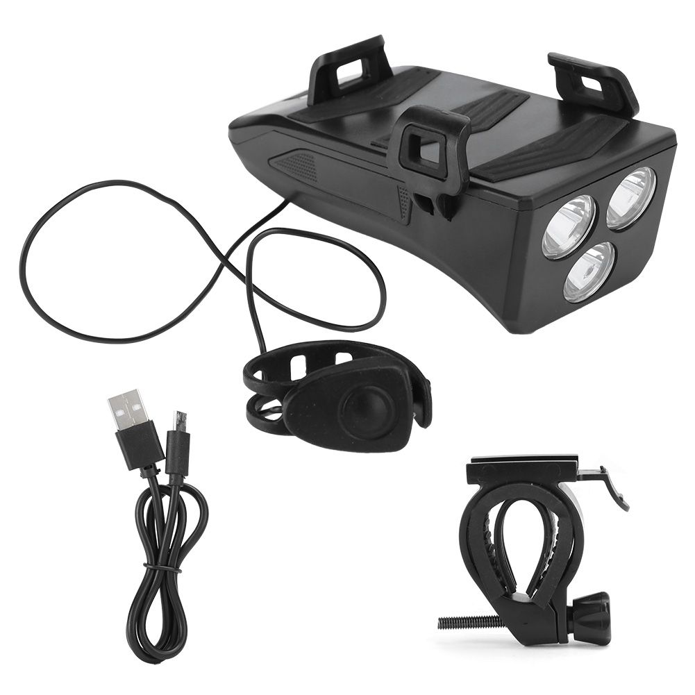 Multifunctional USB Rechargeable Bicycle Light Headlight Horn Light Charging view 2