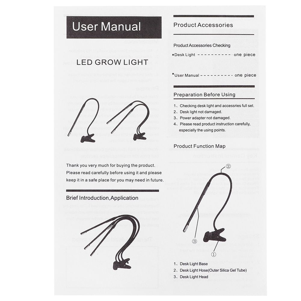 30W USB 3‑Tube Flexible LED Plant Grow Light Full Spectrum Grow Lamp with Clip view 11