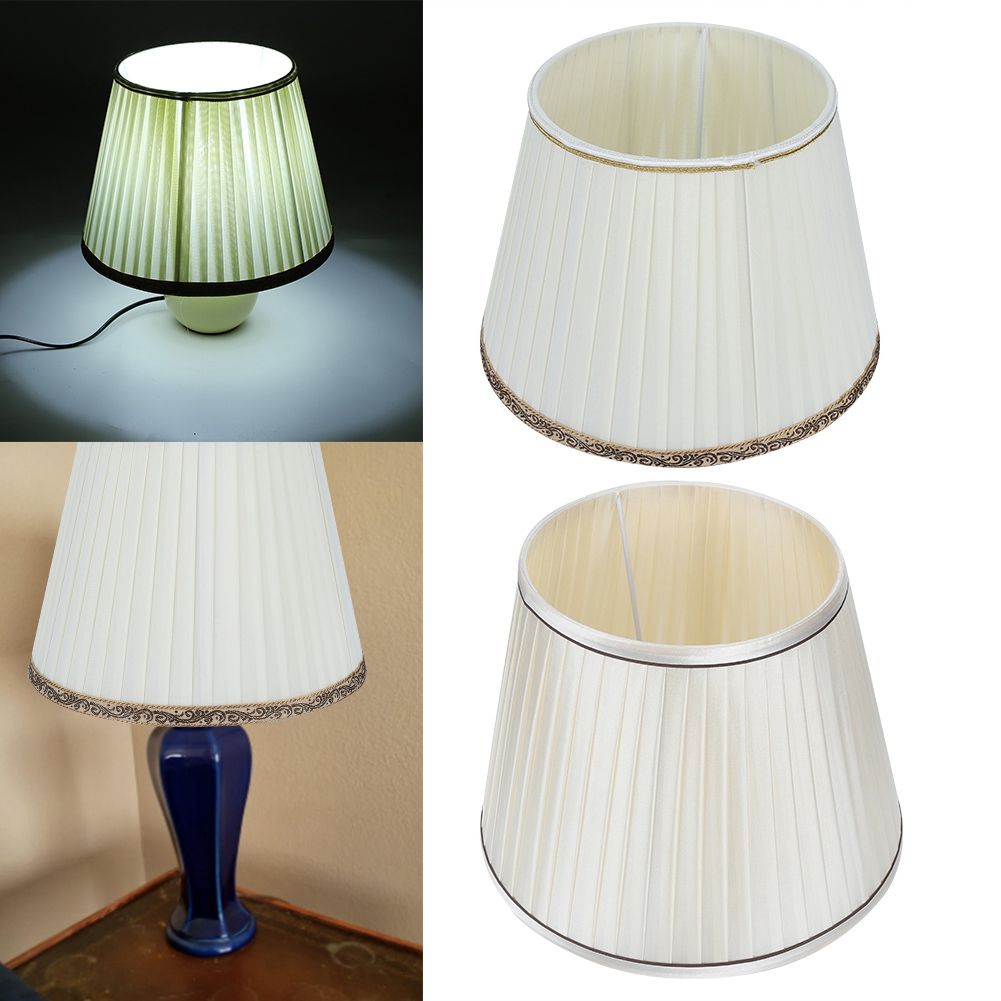2Pcs Modern Table Light Lamp Cover Fabric Lampshade Accessory for Living Room view 10