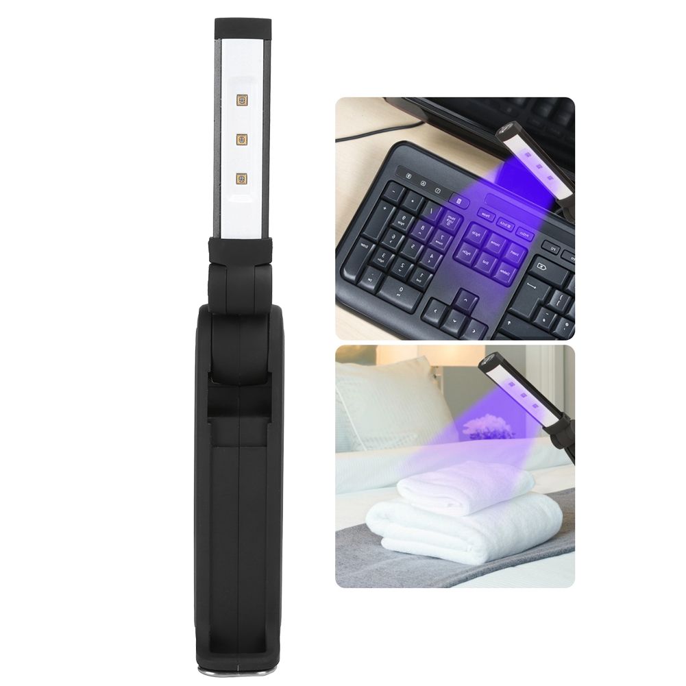 Portable Handheld 3W Double Light Source UVC LED Cleaning Light USB Charging view 9