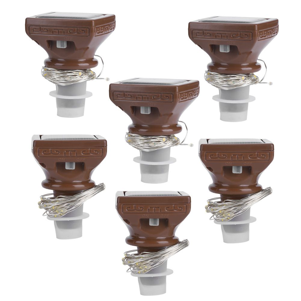 6PCS 20LED Solar String Lights Waterproof Wine Bottle Cork Lamp for Wedding view 4