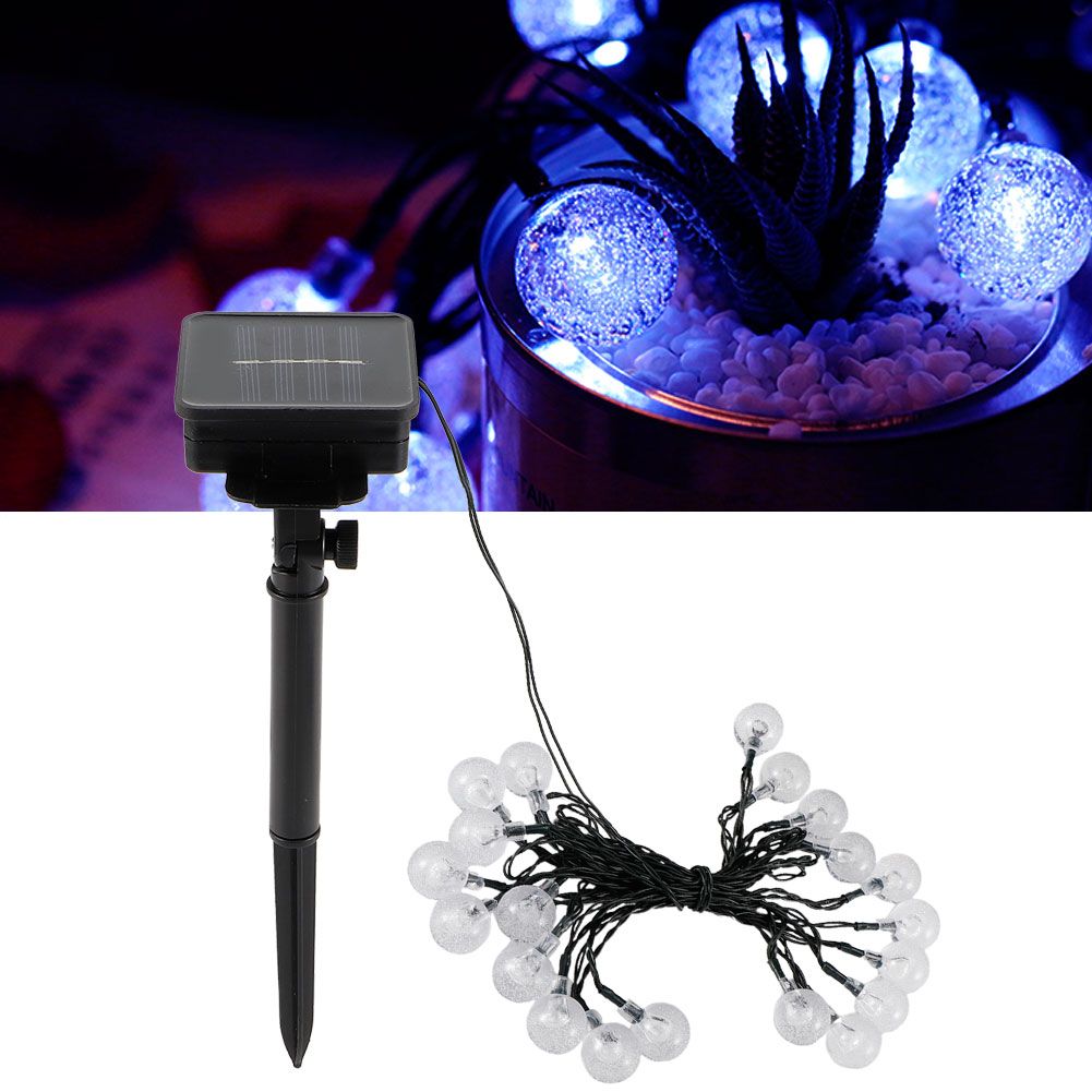 20LED Chips Solar Powered String Lights for Christmas Party Gardens Landscape view 9