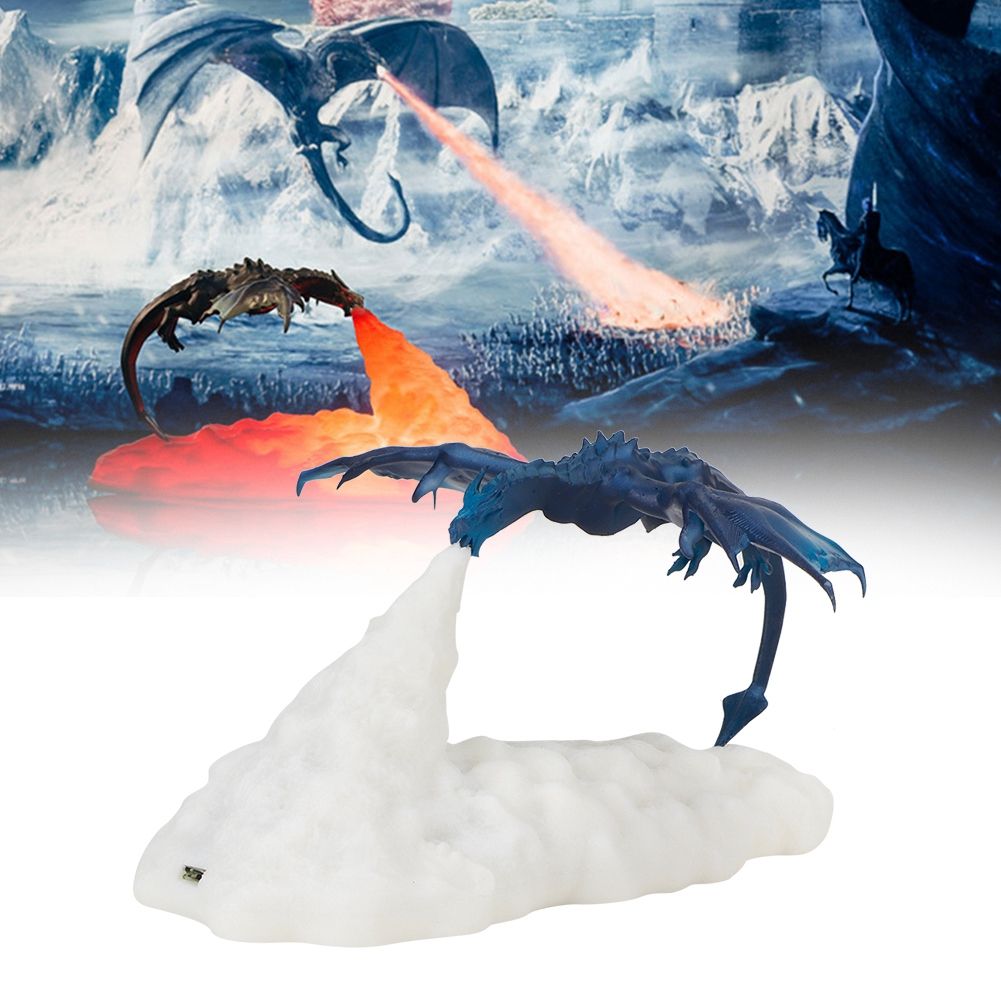 3D Print Fire Dragon Shaped Light Bedside Night Lamp USB Rechargeable for Home view 9