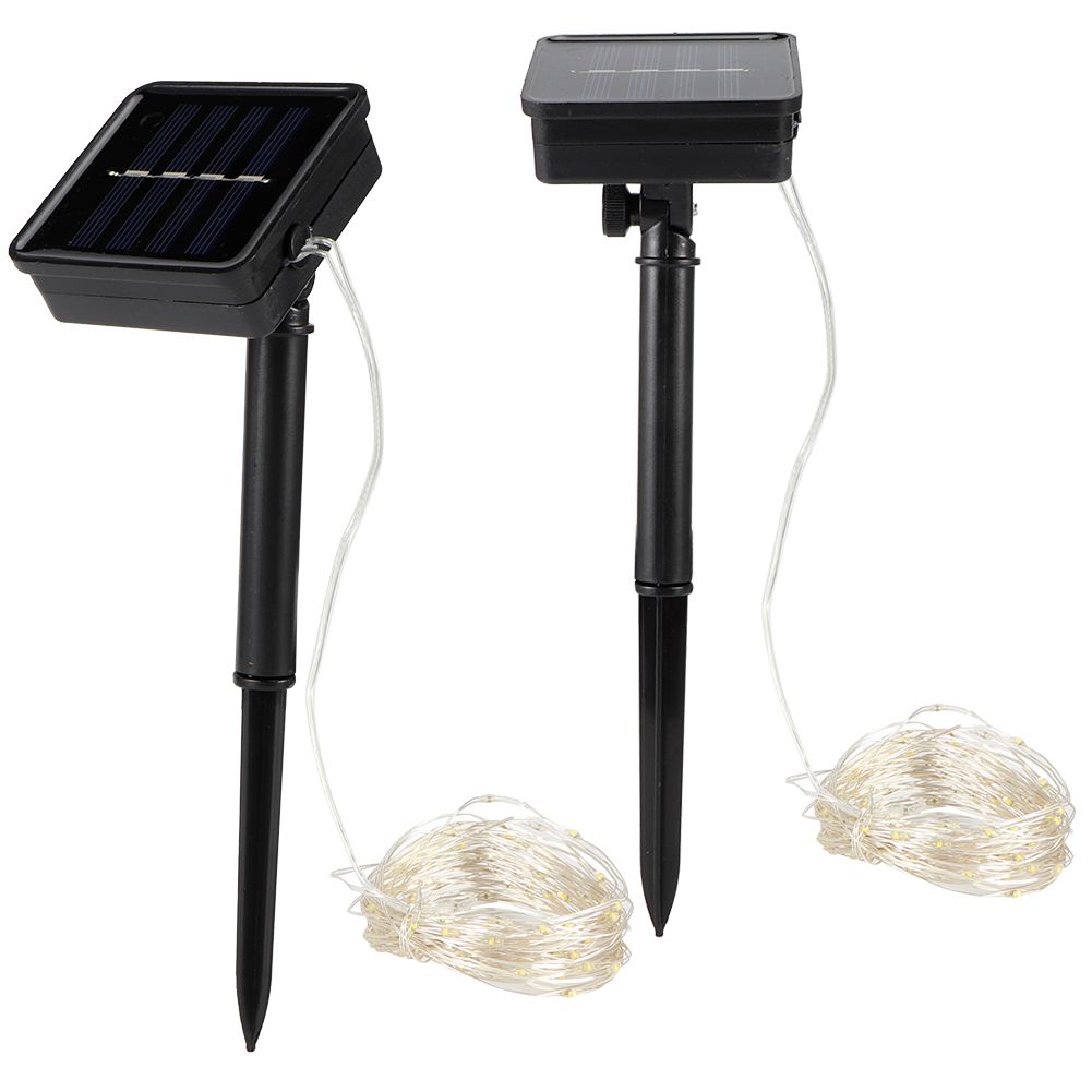 10m 100LED Solar Copper Wire String Light Garden Decoration Lamp String Warm Light view 5