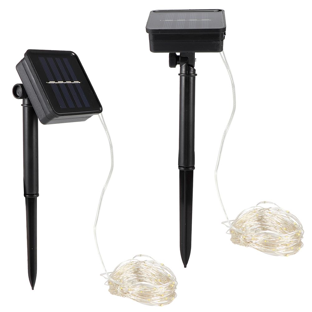 10m 100LED Solar Copper Wire String Light Garden Decoration Lamp String Warm Light view 6