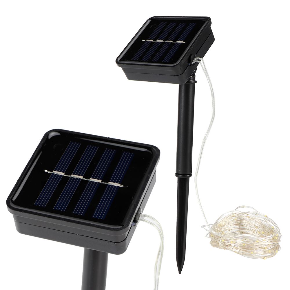 10m 100LED Solar Copper Wire String Light Garden Decoration Lamp String Warm Light view 8