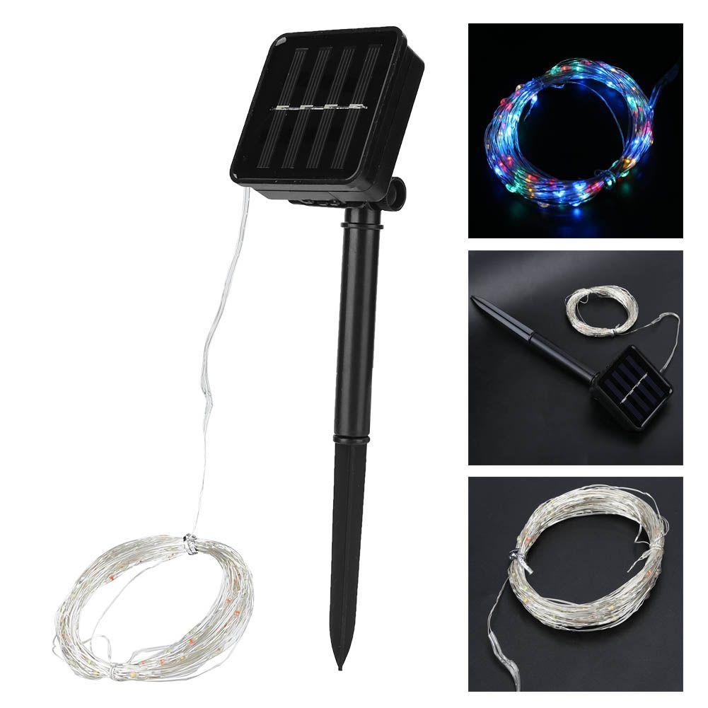100LED Chips Solar Powered Light String for Garden Yard Festivals Party view 8