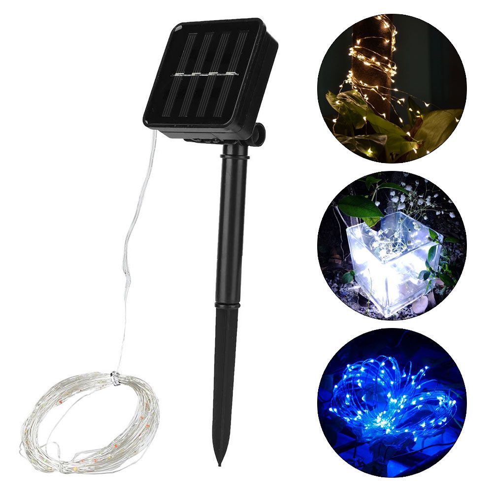 100LED Chips Solar Powered Light String for Garden Yard Festivals Party view 9