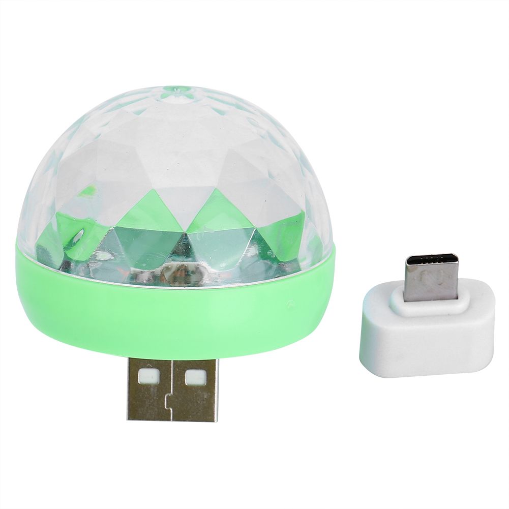 USB Party Lights Mini Ball Sound Control Colorful DJ Light for Brithday view 2
