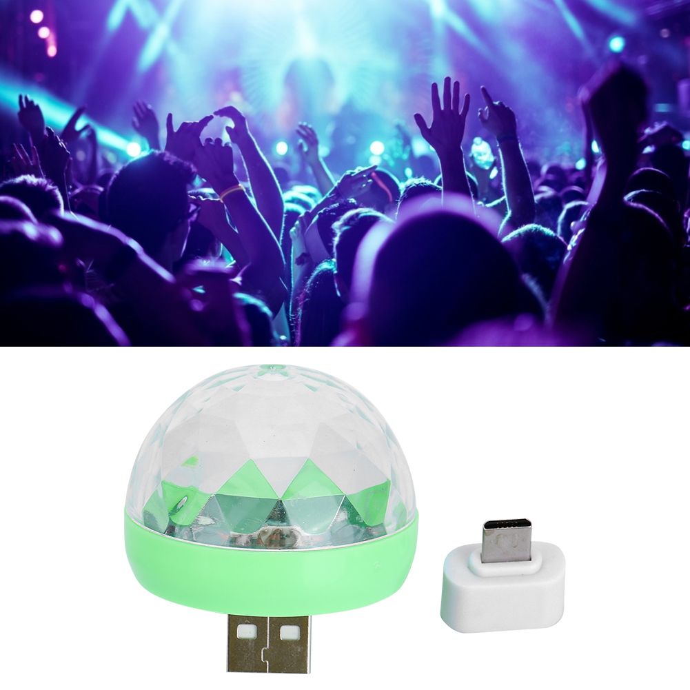 USB Party Lights Mini Ball Sound Control Colorful DJ Light for Brithday view 10
