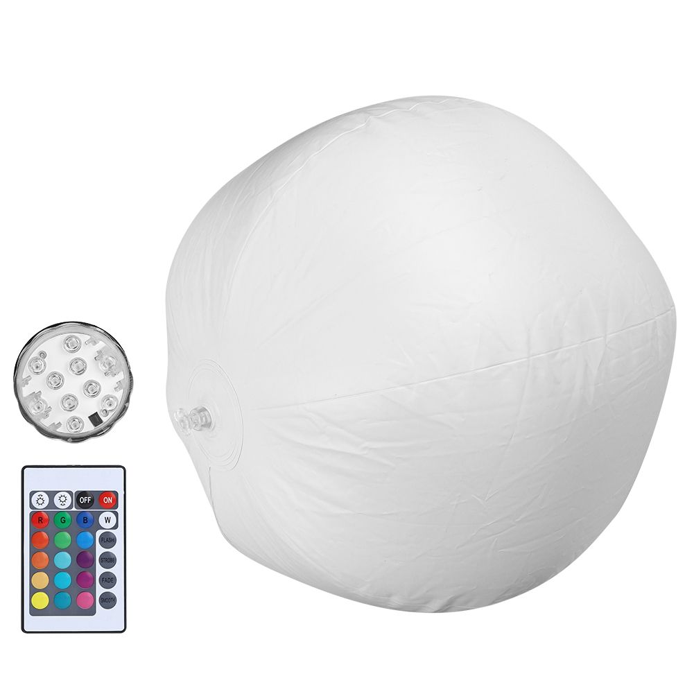 Waterproof Folding 10LED Chip Swimming Pool Floating Ball Light Remote Control view 7