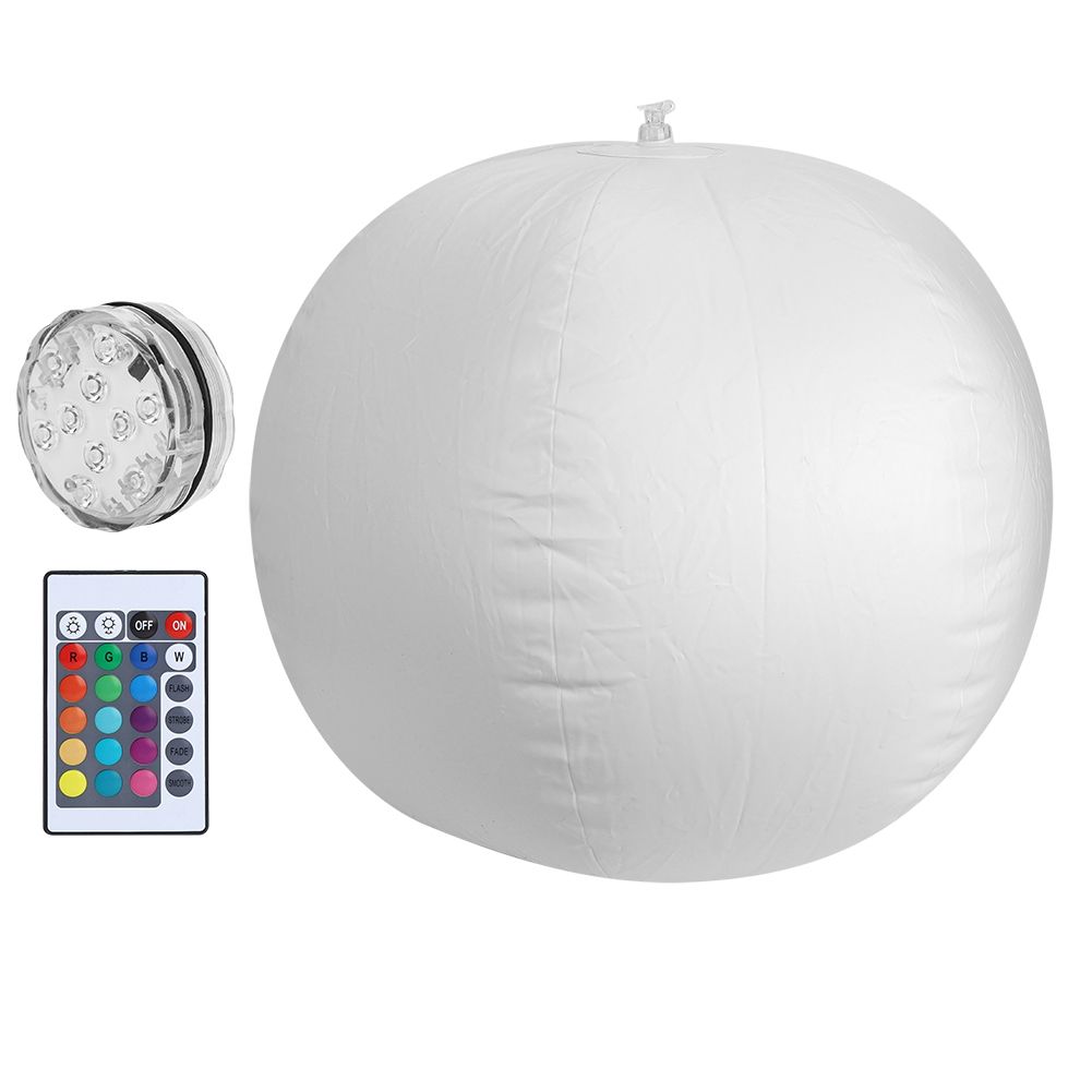 Waterproof Folding 10LED Chip Swimming Pool Floating Ball Light Remote Control view 8