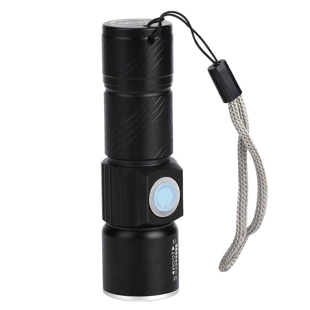 Aluminum Alloy USB Rechargeable Ultraviolet Flashlight Electric Torch for