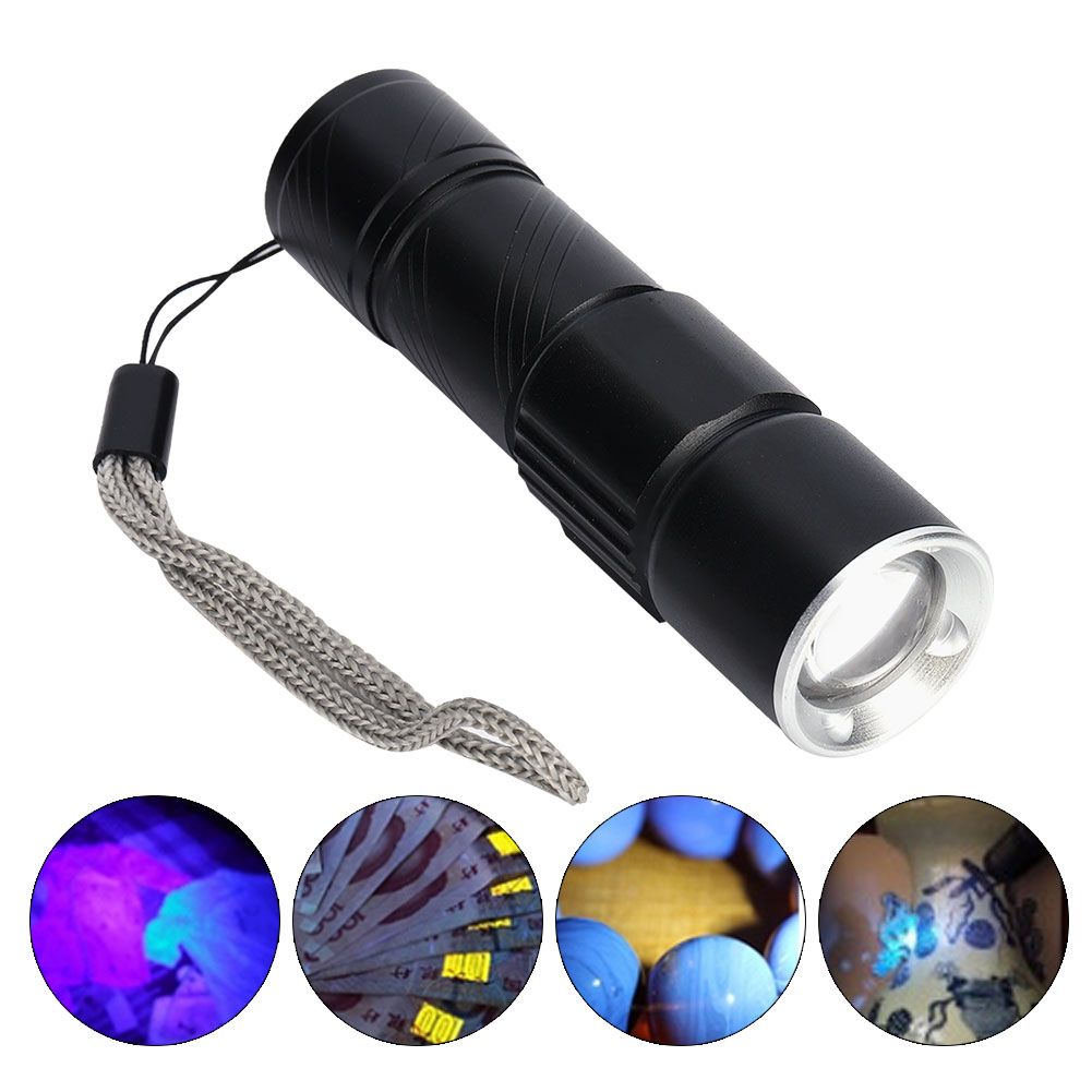 Aluminum Alloy USB Rechargeable Ultraviolet Flashlight Electric Torch for view 9