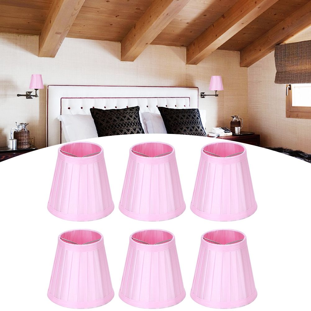 6PCS Simple Modern Pendant Lamp Shade Cover Fabric Wall Light Lampshade for view 9