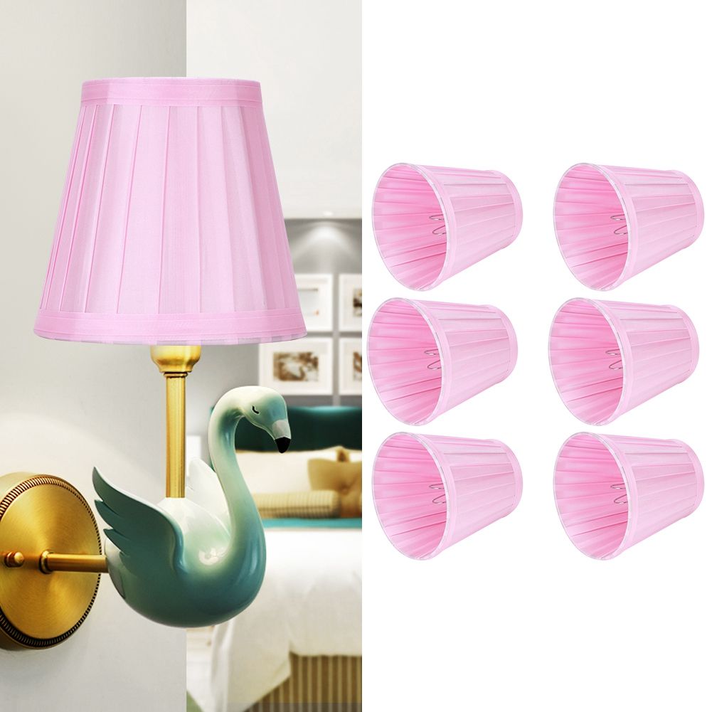 6PCS Simple Modern Pendant Lamp Shade Cover Fabric Wall Light Lampshade for view 10