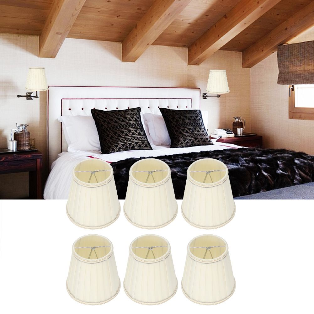 6PCS Modern Fabric Lampshade Light Cover Decoration for Home Chandelier Wall view 9