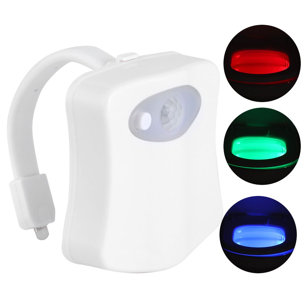 8 Color Toilet Cover Light Motion Activated Body Auto Double Sensor Bathroom view 4
