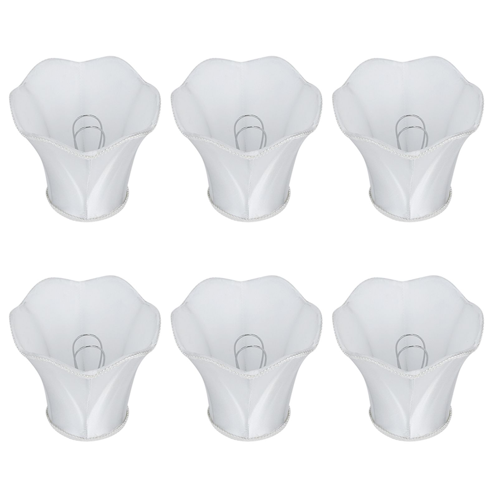 6Pcs European Modern Chandelier Fabric Lampshade Wall Lamp Cover Light view 6